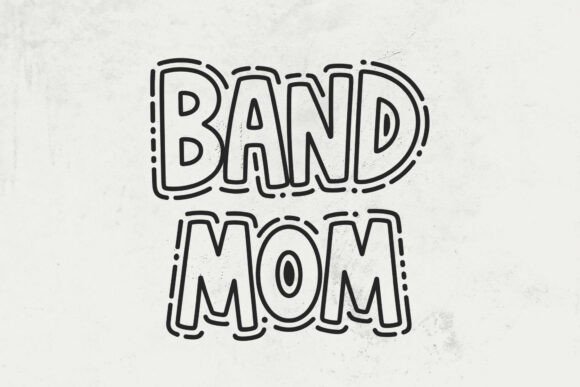 Band Mom Doodle SVG for Crafts & Graphics