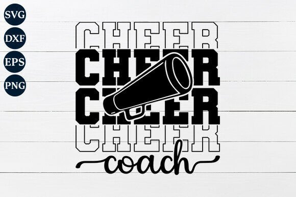 Cheer Coach SVG PNG: Graphics for Crafts Sellers