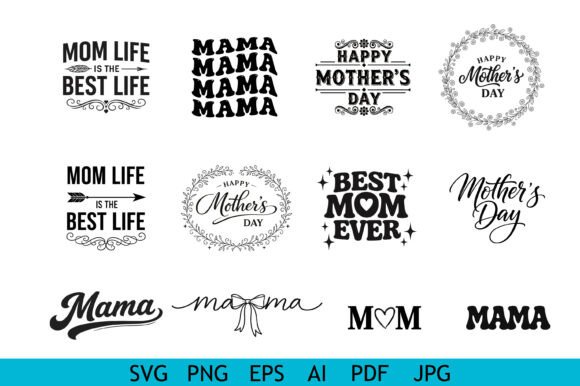 Mom Life SVG Bundle: Crafts & Graphics