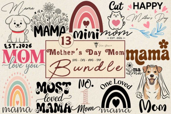 Mother's Day SVG Bundle for Crafts and Graphics