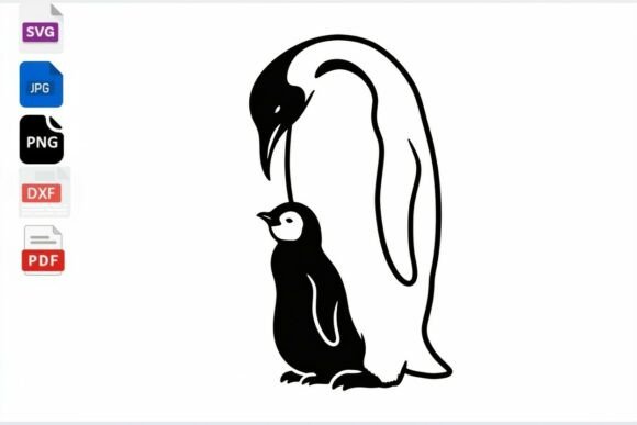Reviewing the Penguin Mom and Baby SVG for Embroidery